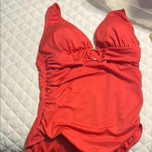 Michael Kors Vibrant Red One-Piece Swimsuit